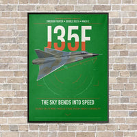 Thumbnail for Saab J 35F Draken vertical canvas print - framed - green background