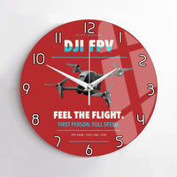 Thumbnail for DJI FPV design on red no frame wall clock