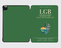 Thumbnail for Long Beach Airport (Daugherty Field) (LGB) design on green ipad tablet case