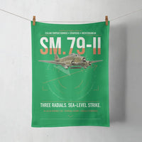 Thumbnail for Savoia-Marchetti SM.79-II Sparviero design on green towel