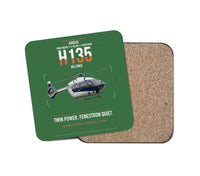 Thumbnail for Airbus H135 design on green 1 piece coaster