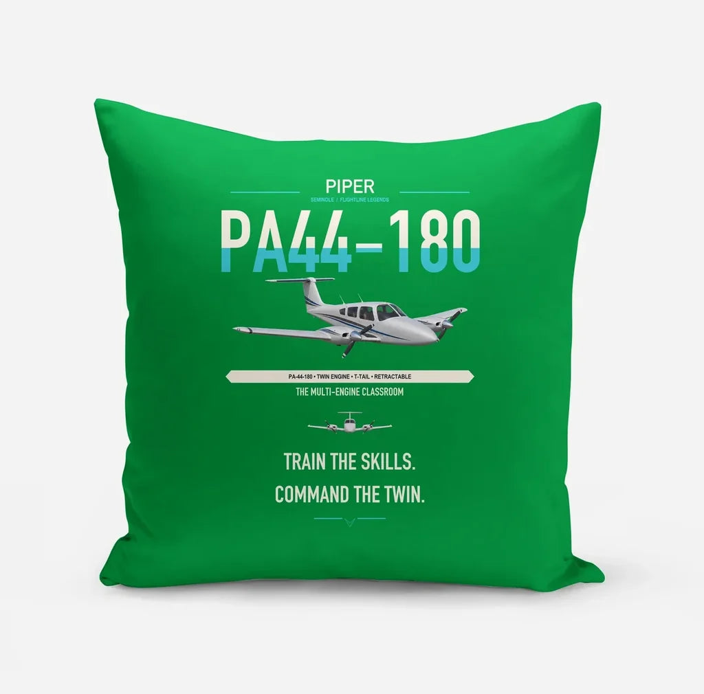 Piper PA-44-180 Seminole design on green pillow