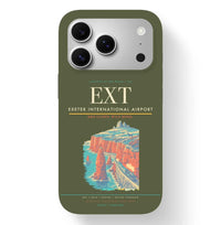 Thumbnail for Exeter Airport (EXT) design on green army iPhone 17 Pro MagSafe case