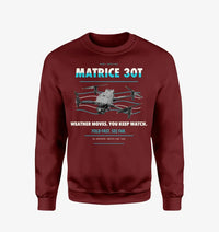 Thumbnail for DJI Matrice 30T design on wine red sweatshirt