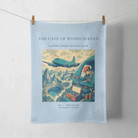 Thumbnail for VINTAGE G4293 - The Cave Of Winds Survey - Designed Towels design on lightblue