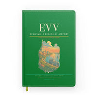 Thumbnail for Evansville Regional Airport (EVV) design on green notebook