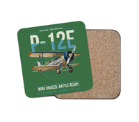 Thumbnail for Boeing P-12E design on green 1 piece coaster