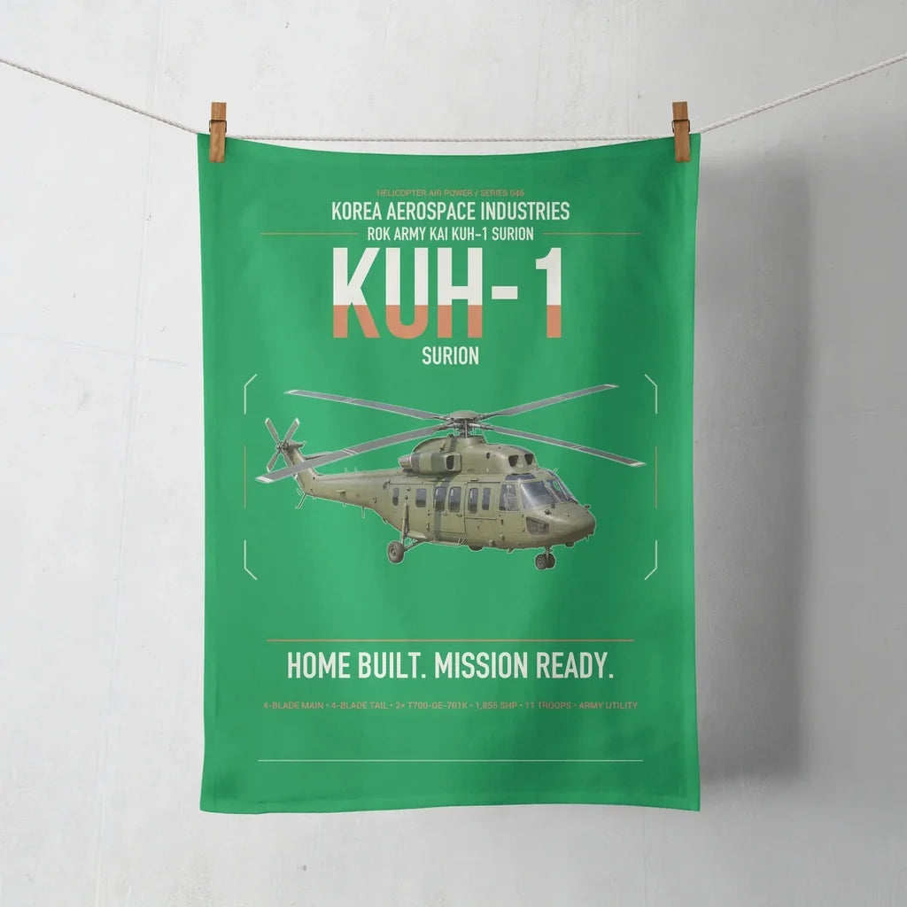 Korea Aerospace Industries KUH-1 Surion design on green towel