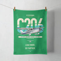 Thumbnail for Cessna 206 Stationair design on green towel