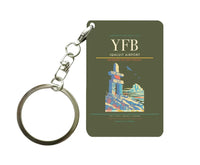 Thumbnail for Iqaluit Airport (YFB) design on green army key chain