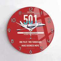 Thumbnail for Cessna 501 Citation I SP design on red no frame wall clock