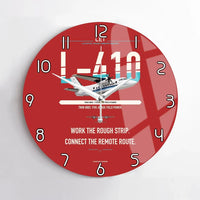 Thumbnail for LET L-410 UVP-E20 design on red no frame wall clock
