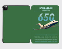 Thumbnail for Bombardier Challenger 650 design on green ipad tablet case