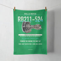 Thumbnail for RB211-524 design on green towel
