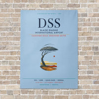 Thumbnail for Blaise Diagne International Airport DSS vertical canvas print - no frame - light blue background