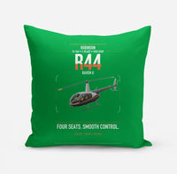 Thumbnail for Robinson R44 Raven II design on green pillow