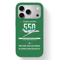 Thumbnail for Cessna Citation 550 - Citation II design on green magsafe iphone case, for iPhone 17 Pro