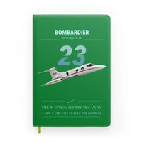 Thumbnail for Bombardier Learjet 23 design on green notebook