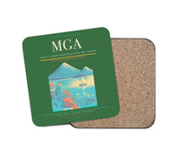 Thumbnail for Augusto C. Sandino International Airport (MGA) design on green 1 piece coaster