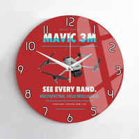 Thumbnail for DJI Mavic 3 Multispectral design on red no frame wall clock