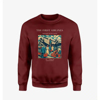 Thumbnail for VINTAGE G4048 - The First Airlines - Designed Sweatshirts design on winered