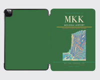 Thumbnail for Molokai Airport (MKK) design on green ipad tablet case