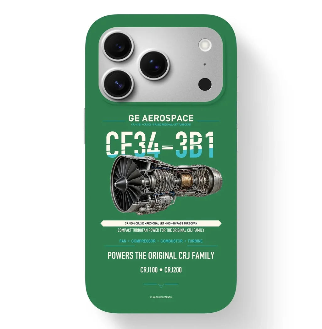 CF34-3B1 Case design on green iphone case