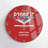 Thumbnail for Tecnam P2008JC NG design on red no frame wall clock
