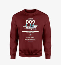 Thumbnail for Tecnam P92 Echo MkII design on wine red sweatshirt