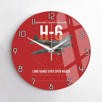Thumbnail for Heinkel He 111H-6 design on red no frame wall clock
