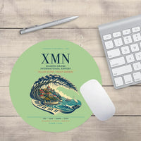 Thumbnail for Xiamen Gaoqi International Airport (XMN) design on light green round mouse pad