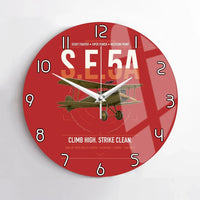 Thumbnail for Royal Aircraft Factory S.E.5a design on red no frame wall clock