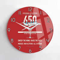 Thumbnail for Cessna Citation 650 - Citation III design on red no frame wall clock