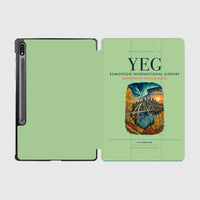 Thumbnail for Edmonton International Airport (YEG) design on light green samsung tablet tablet case