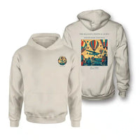 Thumbnail for VINTAGE G4394 - The Balloon Festival Dawn - Double-Side Hoodie design on khaki double side