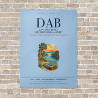 Thumbnail for Daytona Beach International Airport DAB vertical canvas print - no frame - light blue background