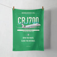 Thumbnail for Bombardier CRJ700 design on green towel
