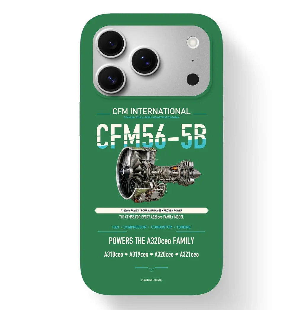 CFM56-5B Case design on green iphone case
