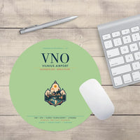Thumbnail for Vilnius Airport (VNO) design on light green round mouse pad