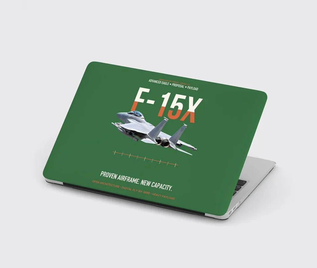 F-15X Advanced Eagle Proposal Proven Airframe New Capacity design on green MacBook case