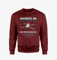 Thumbnail for DJI Matrice 4D design on wine red sweatshirt