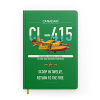 Thumbnail for Canadair CL-415 design on green notebook