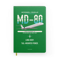 Thumbnail for McDonnell Douglas MD-80 design on green notebook