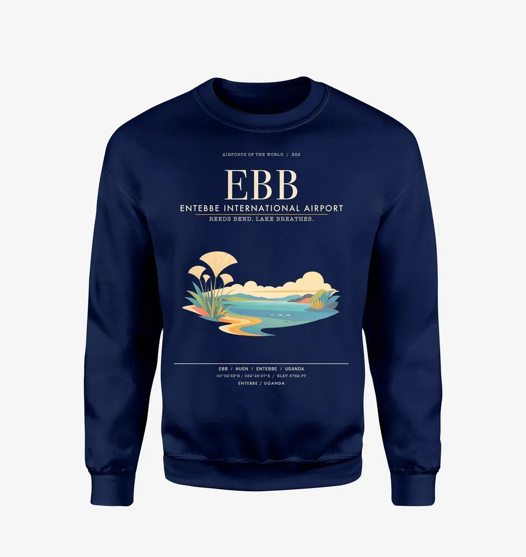 Entebbe International Airport EBB Sweatshirt - Navy Blue