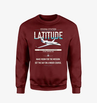 Thumbnail for Cessna Citation Latitude design on wine red sweatshirt