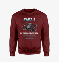 Thumbnail for DJI Avata 2 design on wine red sweatshirt