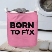 Thumbnail for Born To Fix Airplanes Laundry Basket - view 8