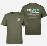 Thumbnail for Cessna Citation Longitude design on green army double-side t-shirt, double-side print
