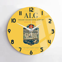 Thumbnail for Houari Boumediene Airport ALG Wall-Clock No-Frame - Yellow