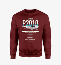 Thumbnail for Tecnam P2010 design on wine red sweatshirt
